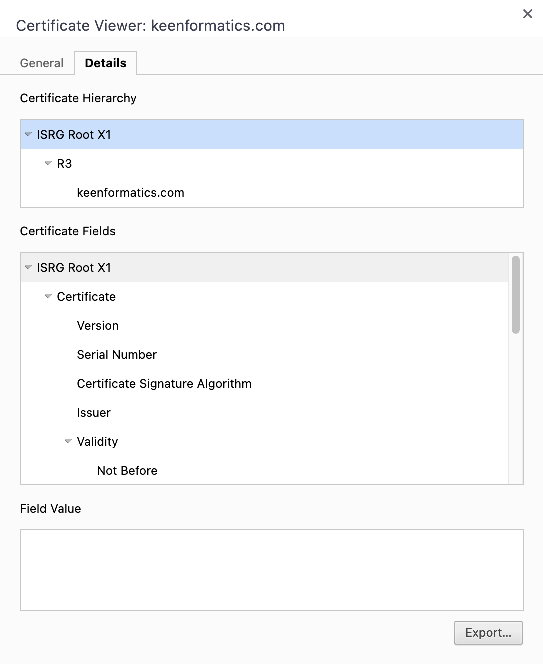 The certificate hierarchy